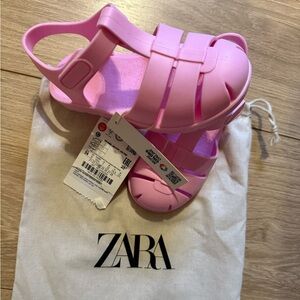 Zara Vibrant Pink Flip Flops